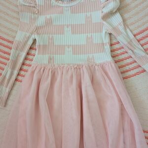 Pink Striped Kids Dress